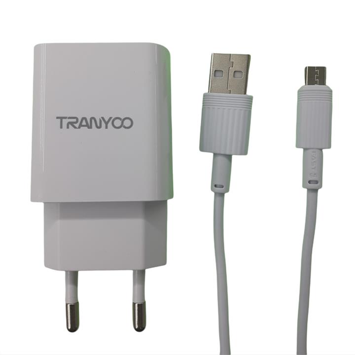 شارژر دیواری ترانیو مدل V16 به همراه کابل تبدیل microUSB